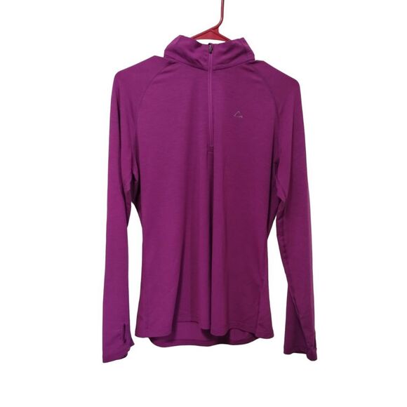 Paradox Merino Blend Women's Half Zip thumb hole Purple Pullover Size L - Picture 1 of 6